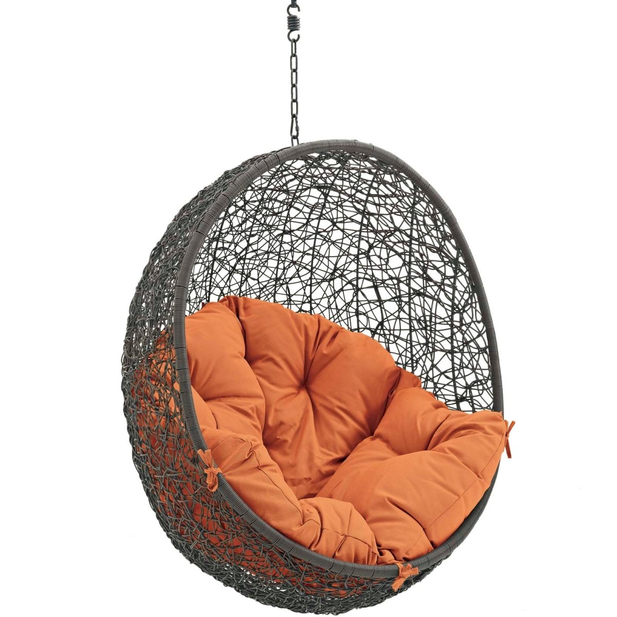 Hammock Chair Porch Bean Outdoor Patio Swing Chair - Without Swing Chair With Comfortable Cushions Seat - BUILDMYPLACE