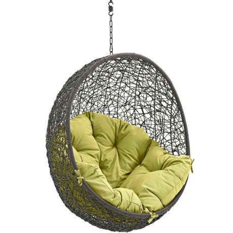 Hammock Chair Porch Bean Outdoor Patio Swing Chair - Without Swing Chair With Comfortable Cushions Seat - BUILDMYPLACE