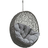 Hammock Chair Porch Bean Outdoor Patio Swing Chair - Without Swing Chair With Comfortable Cushions Seat - BUILDMYPLACE