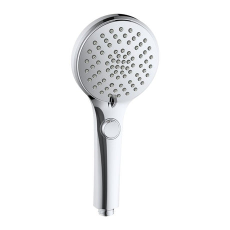 Hand Held Shower 3 - Setting,Plated face plate, Soft Self - Cleaning Nozzles With Trickle Button - BUILDMYPLACE