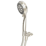 Handheld Shower 6 - Settings with arm mount , Flow regulator With Fast change to trickle function by push button - BUILDMYPLACE