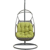 Hanging Arbor Swing Chair - Weather Fastness Hanging Chair With Cushions In Multicolor - Swing Chair With Stand - BUILDMYPLACE