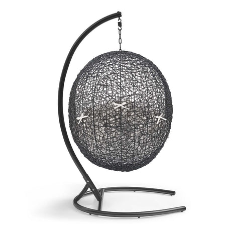 Hanging Basket Swing Chair For Indoor and Outdoor Decor - Encase Swing Outdoor Patio Lounge Chair - BUILDMYPLACE