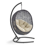 Hanging Basket Swing Chair For Indoor and Outdoor Decor - Encase Swing Outdoor Patio Lounge Chair - BUILDMYPLACE