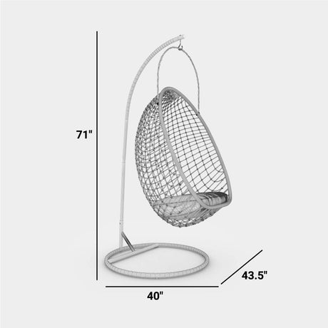Hanging Basket Swing Chair For Indoor and Outdoor Decor - Encase Swing Outdoor Patio Lounge Chair - BUILDMYPLACE