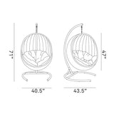 Hanging Basket Swing Chair For Indoor/Outdoor Decor - Encase Swing Outdoor Patio Lounge Chair - BUILDMYPLACE