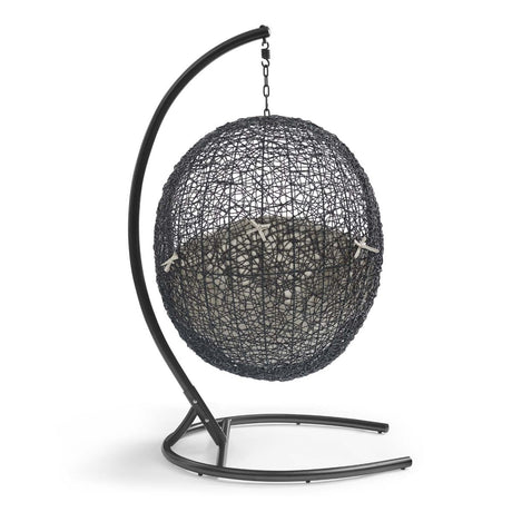 Hanging Basket Swing Chair For Indoor/Outdoor Decor - Encase Swing Outdoor Patio Lounge Chair - BUILDMYPLACE
