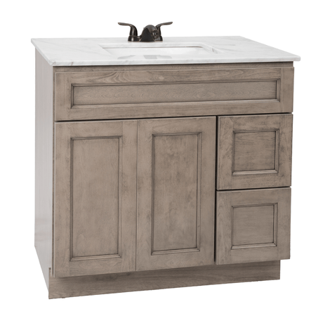 Harbor Grey Freestanding Bathroom Vanity Cabinet Without Top - BUILDMYPLACE