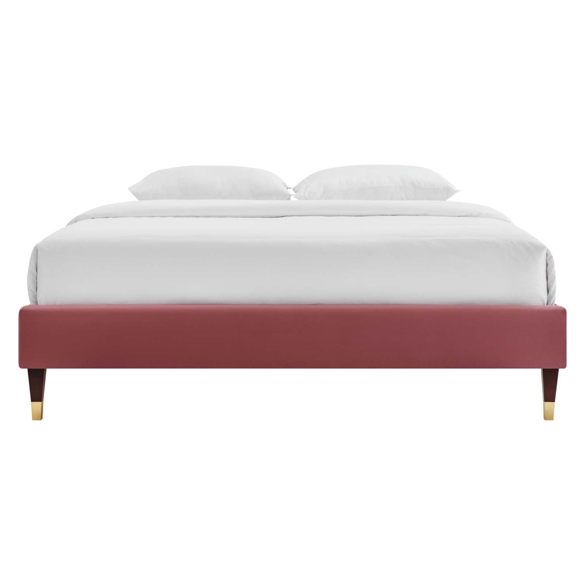 Harlow Twin Performance Velvet Platform Bed Frame - BUILDMYPLACE