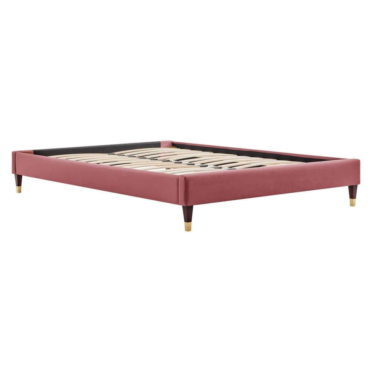 Harlow Twin Performance Velvet Platform Bed Frame - BUILDMYPLACE