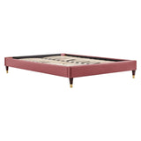 Harlow Twin Performance Velvet Platform Bed Frame - BUILDMYPLACE