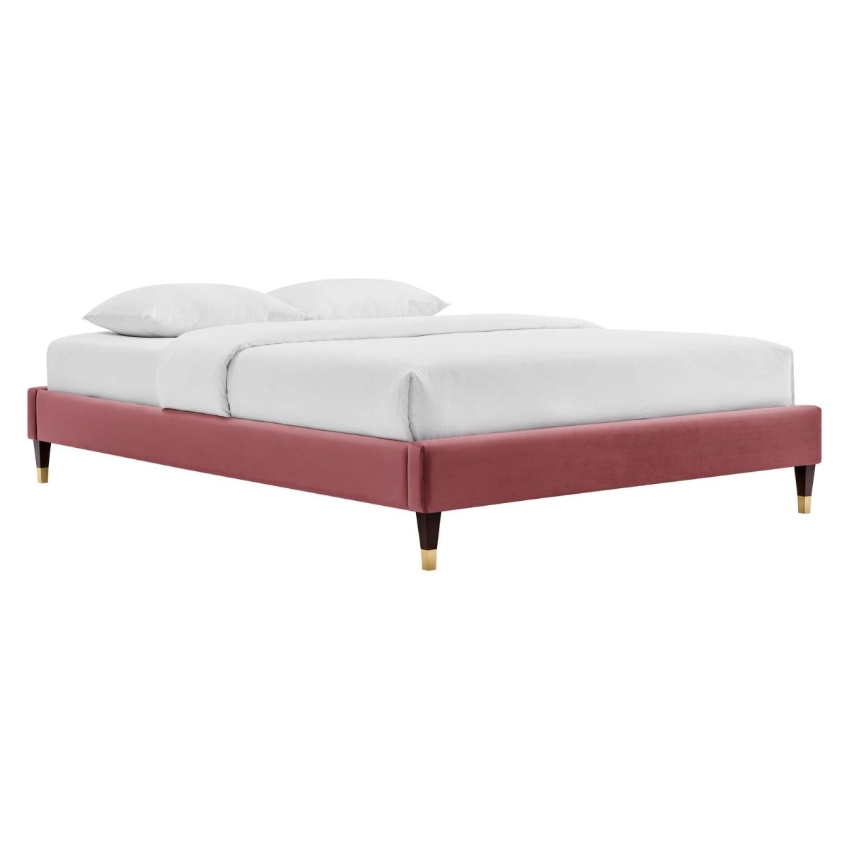 Harlow Twin Performance Velvet Platform Bed Frame - BUILDMYPLACE