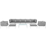 Harmony 10 Piece Outdoor Patio Aluminum Sectional Sofa Set - BUILDMYPLACE