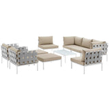 Harmony 10 Piece Outdoor Patio Aluminum Sectional Sofa Set - BUILDMYPLACE
