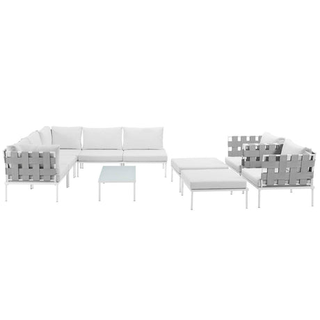 Harmony 10 Piece Outdoor Patio Aluminum Sectional Sofa Set - BUILDMYPLACE