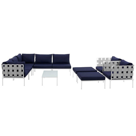 Harmony 10 Piece Outdoor Patio Aluminum Sectional Sofa Set - BUILDMYPLACE