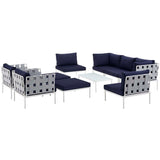 Harmony 10 Piece Outdoor Patio Aluminum Sectional Sofa Set - BUILDMYPLACE