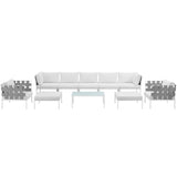 Harmony 10 Piece Outdoor Patio Aluminum Sectional Sofa Set - BUILDMYPLACE