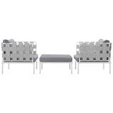 Harmony 3 Piece Outdoor Patio Aluminum Sectional Sofa Set - BUILDMYPLACE