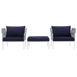 Harmony 3 Piece Outdoor Patio Aluminum Sectional Sofa Set - BUILDMYPLACE