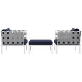 Harmony 3 Piece Outdoor Patio Aluminum Sectional Sofa Set - BUILDMYPLACE