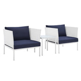 Harmony 3 - Piece Sunbrella Outdoor Patio Aluminum Seating Set - BUILDMYPLACE