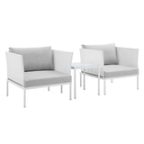 Harmony 3 - Piece Sunbrella Outdoor Patio Aluminum Seating Set - BUILDMYPLACE
