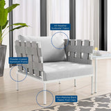 Harmony 3 - Piece Sunbrella Outdoor Patio Aluminum Seating Set - BUILDMYPLACE
