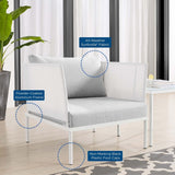 Harmony 3 - Piece Sunbrella Outdoor Patio Aluminum Seating Set - BUILDMYPLACE