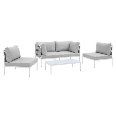 Harmony 4 - Piece Sunbrella Outdoor Patio Aluminum Seating Set - BUILDMYPLACE