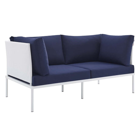 Harmony 4 - Piece Sunbrella Outdoor Patio Aluminum Seating Set - BUILDMYPLACE