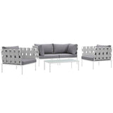 Harmony 5 Piece Outdoor Patio Aluminum Sectional Sofa Set - BUILDMYPLACE