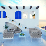 Harmony 5 Piece Outdoor Patio Aluminum Sectional Sofa Set - BUILDMYPLACE