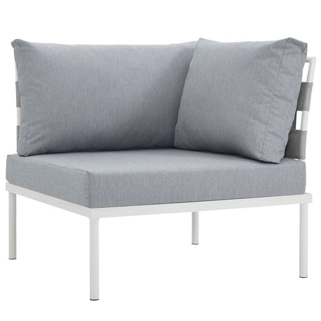 Harmony 5 Piece Outdoor Patio Aluminum Sectional Sofa Set - BUILDMYPLACE