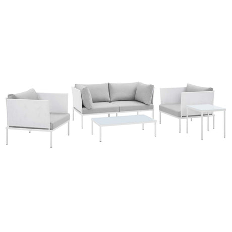 Harmony 5 - Piece Sunbrella Outdoor Patio Aluminum Furniture Set - BUILDMYPLACE