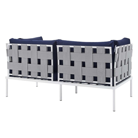 Harmony 5 - Piece Sunbrella Outdoor Patio Aluminum Furniture Set - BUILDMYPLACE