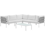 Harmony 6 Piece Outdoor Patio Aluminum Sectional Sofa Set W/ Cofee Table - BUILDMYPLACE