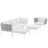 Harmony 6 Piece Outdoor Patio Aluminum Sectional Sofa Set W/ Ottoman - BUILDMYPLACE