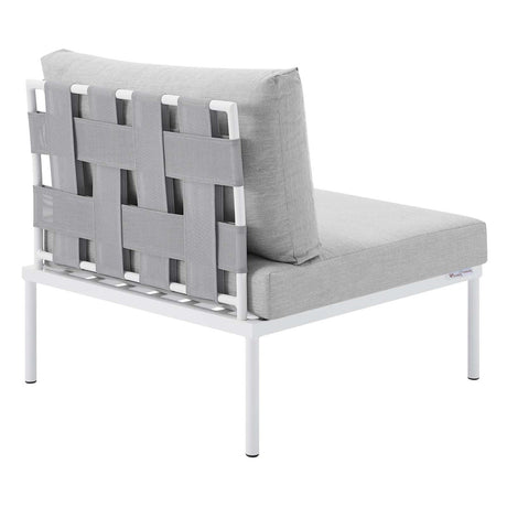 Harmony 6 - Piece Sunbrella Outdoor Patio Aluminum Sectional Sofa Set - BUILDMYPLACE