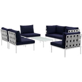 Harmony 7 Piece Outdoor Patio Aluminum Sectional Sofa Set - BUILDMYPLACE