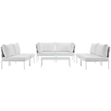 Harmony 7 Piece Outdoor Patio Aluminum Sectional Sofa Set - BUILDMYPLACE