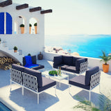 Harmony 7 Piece Outdoor Patio Aluminum Sectional Sofa Set - BUILDMYPLACE