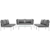Harmony 7 Piece Outdoor Patio Aluminum Sectional Sofa Set - BUILDMYPLACE