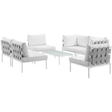 Harmony 7 Piece Outdoor Patio Aluminum Sectional Sofa Set - BUILDMYPLACE
