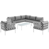 Harmony 8 Piece Outdoor Patio Aluminum Sectional Sofa Set - BUILDMYPLACE