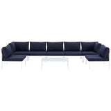 Harmony 8 Piece Outdoor Patio Aluminum Sectional Sofa Set W/ Cofee Table - BUILDMYPLACE