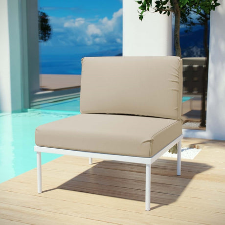 Harmony Armless Outdoor Patio Aluminum Chair - BUILDMYPLACE