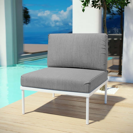 Harmony Armless Outdoor Patio Aluminum Chair - BUILDMYPLACE