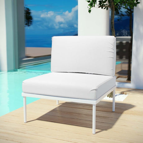 Harmony Armless Outdoor Patio Aluminum Chair - BUILDMYPLACE