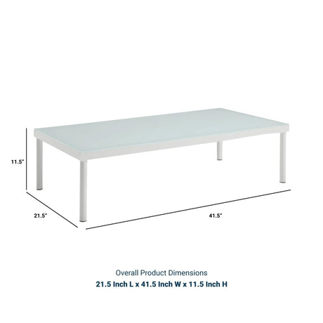 Harmony Outdoor Patio Aluminum Coffee Table - BUILDMYPLACE